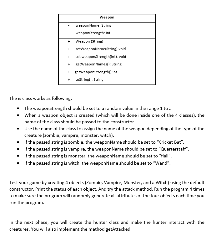 JAVA: This is first part of the project which is | Chegg.com