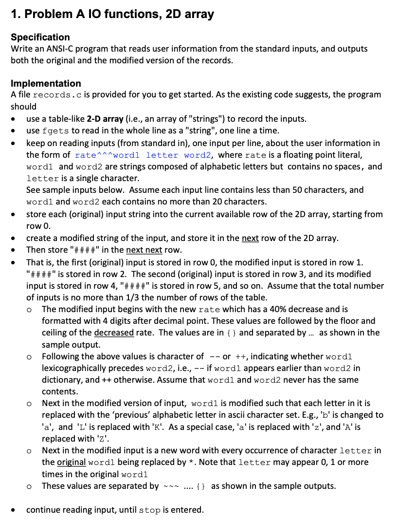Solved Please help me solve this code in C programming | Chegg.com