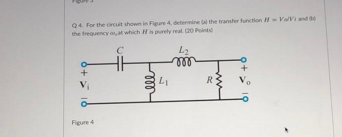 Solved Q4. For the circuit shown in Figure 4, determine (a) | Chegg.com