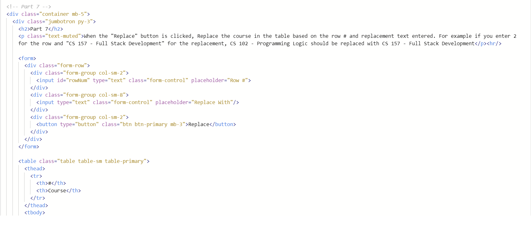 Solved You will create the events using event listeners and | Chegg.com