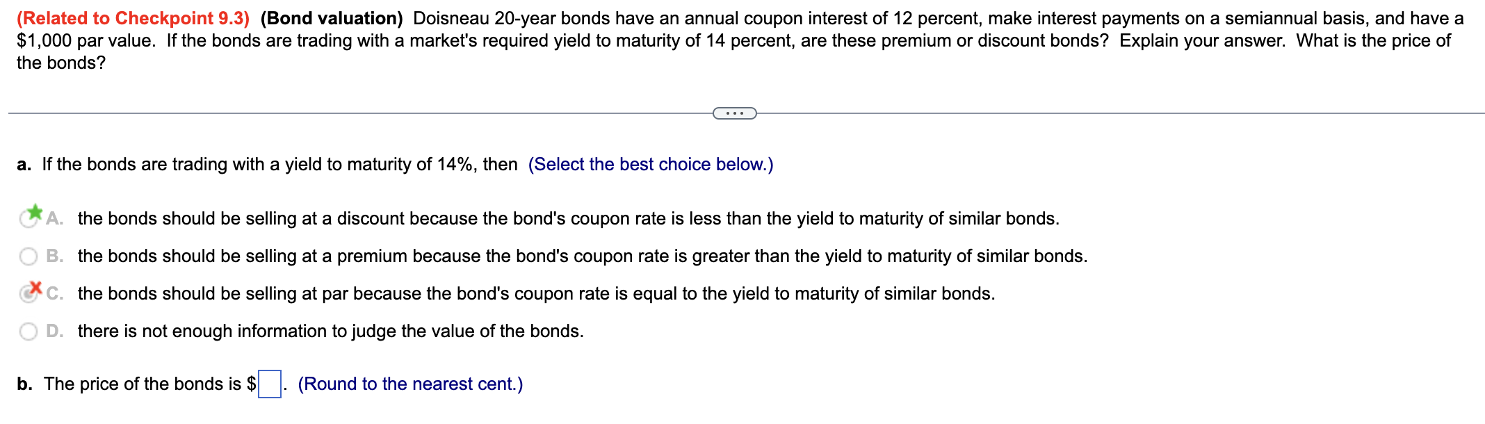 Solved (Related to Checkpoint 9.2) (Yield to maturity) Abner | Chegg.com