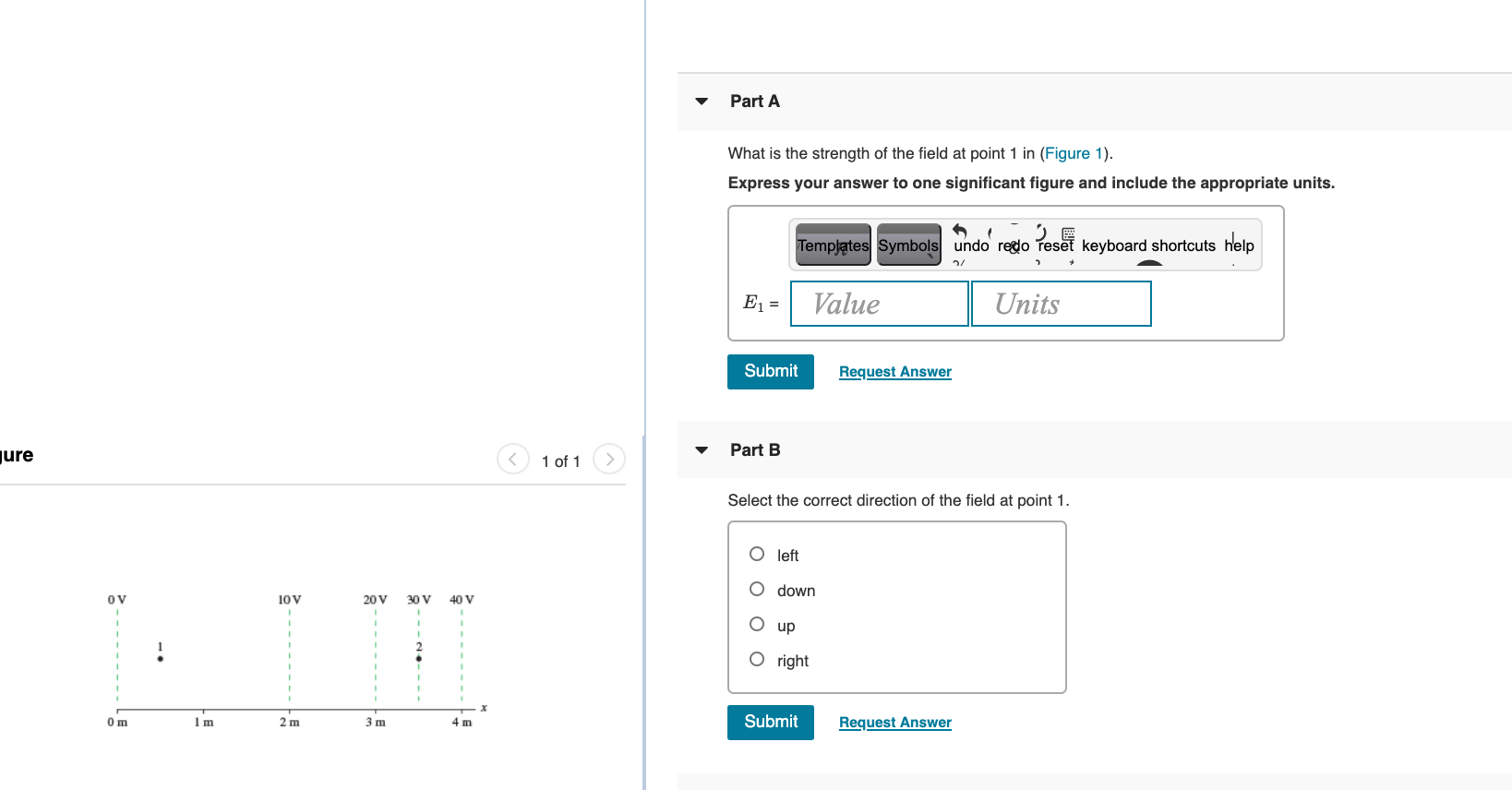 solved-part-a-what-is-the-strength-of-the-field-at-point-1-chegg