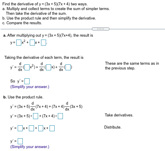 solved-find-the-derivative-of-y-3x-5-7x-4-two-ways-chegg