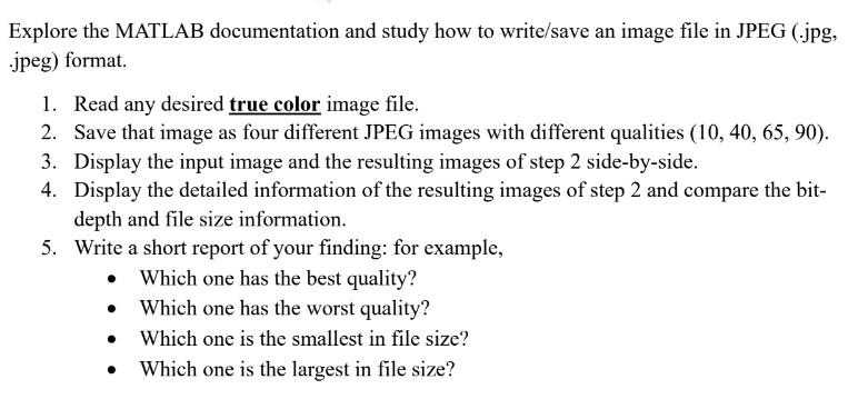 Solved Explore the MATLAB documentation and study how to | Chegg.com