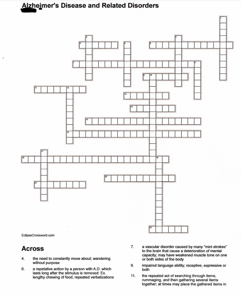 Alzheimer's Disease and Related Disorders 21 Eclipse | Chegg.com