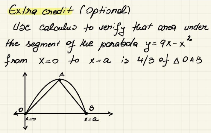 Solved Extra credit (Optional)Use calculus to verify that | Chegg.com