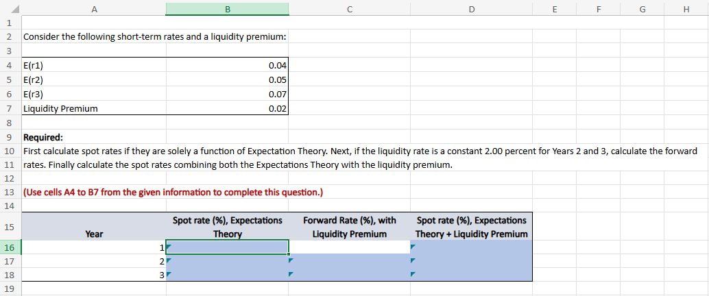Solved Consider the following short-term rates and a | Chegg.com
