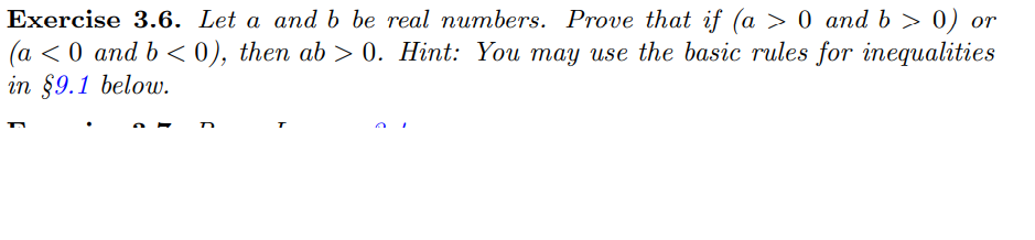 Solved Exercise 3.6. Let A And B Be Real Numbers. Prove That | Chegg.com