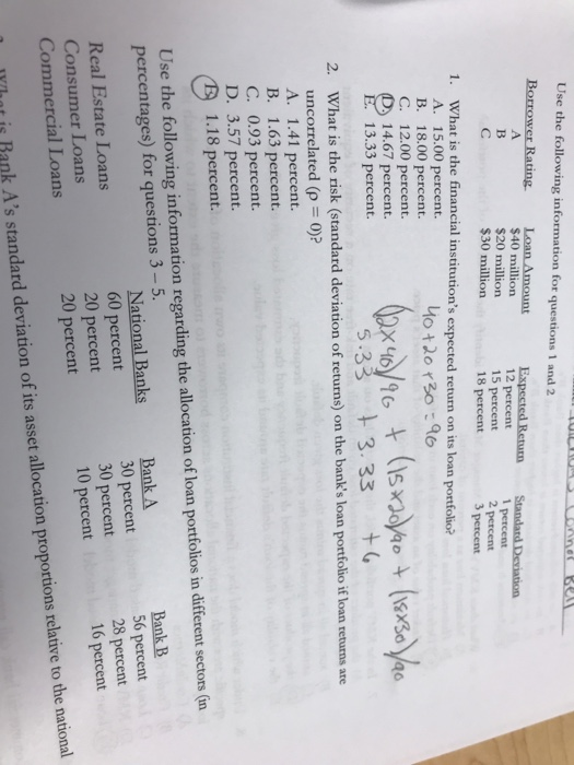 Solved Use the following information for questions 1 and 2 | Chegg.com