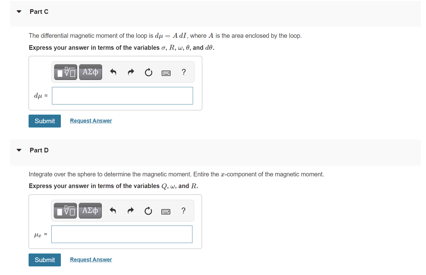 Solved Review Constants Determine the magnetic momentſ of a | Chegg.com