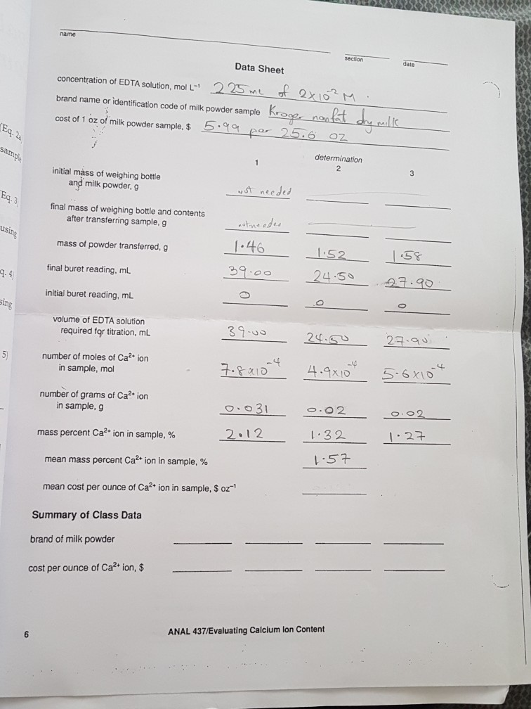 Solved can you calculate the mean cost, and cost per ounce