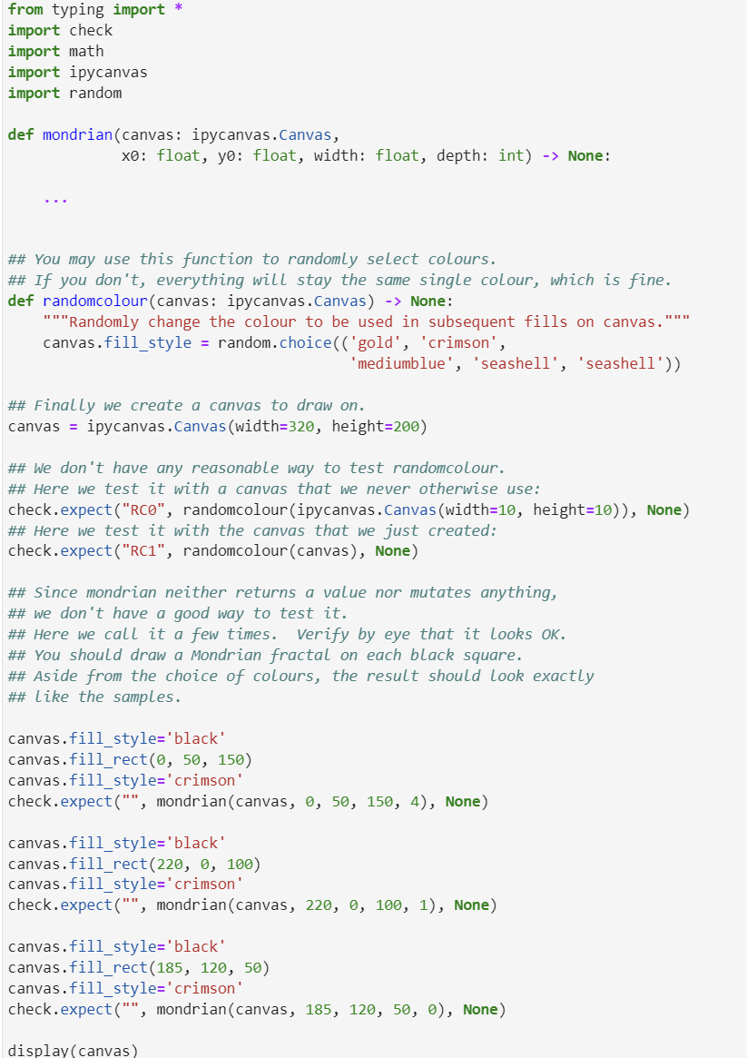 Solved We hereby define a "Mondrian fractal" as a square | Chegg.com