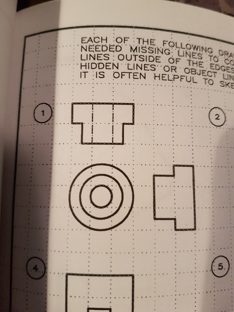 Missing View Engineering Graphics Solved Engineering Graphics: Please show how to complete | Chegg.com