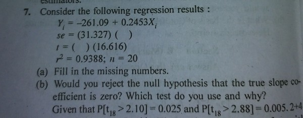 regression loss can't decrease · issue #662 ·... Solved Csulla UIS. 7. Consider the following regression | Chegg.com