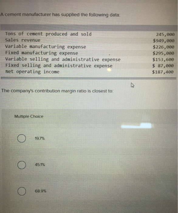 A Cement Manufacturer Has Supplied The Following Data Solved A cement manufacturer has supplied the following | Chegg.com