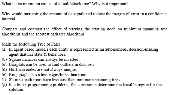 What is the minimum cut set of a fault/attack tree? | Chegg.com