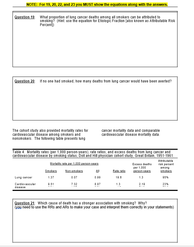 Solved Lung Cancer & Smoking Case Study A causal | Chegg.com