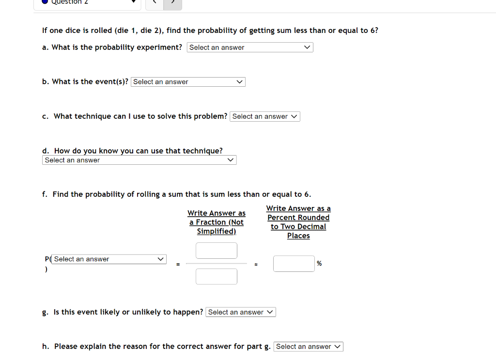 Solve Dice Probability Problem