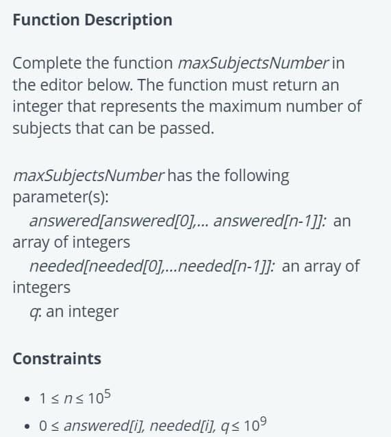 Solved Function Description Complete the function | Chegg.com