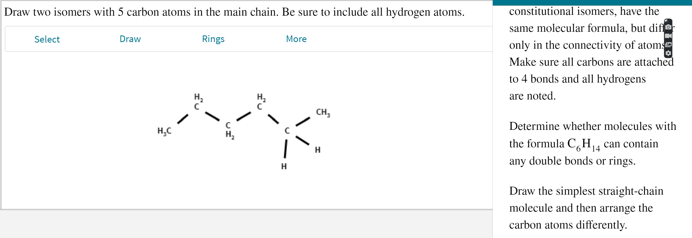 Solved Draw two isomers with 5 carbon atoms in the main