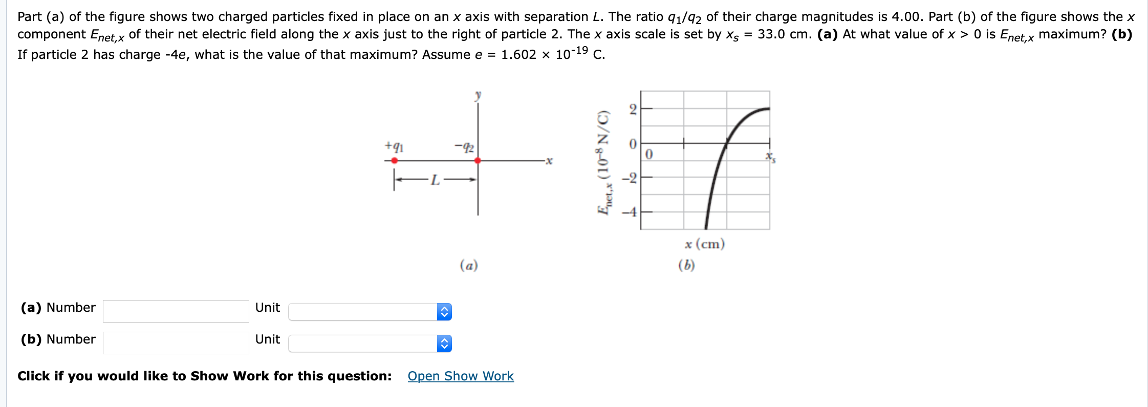 Solved Part (a) of the figure shows two charged particles | Chegg.com