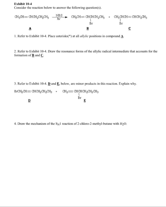 Solved Consider the reaction below to answer the following | Chegg.com