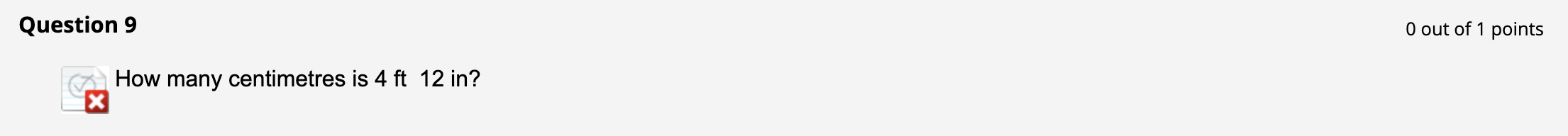 Solved How Many Centimetres Is 4ft12 In Chegg