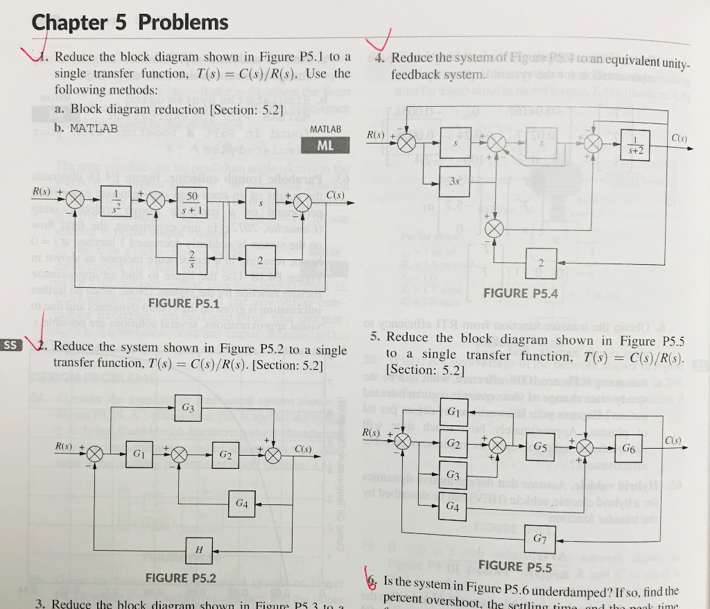 Solved Chapter 5 Problems 4. Reduce the system of Figures to