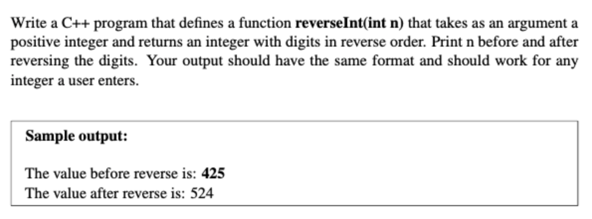 Solved Write a C++ program that defines a function | Chegg.com