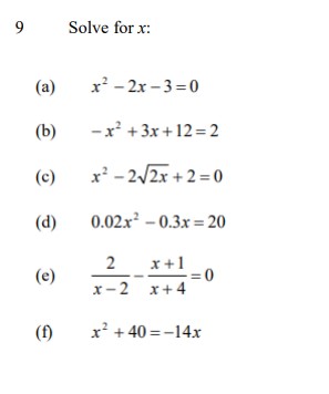 Solved 9, ﻿Solve for x | Chegg.com
