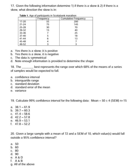 Solved 17. Given the following information determine 1) if | Chegg.com