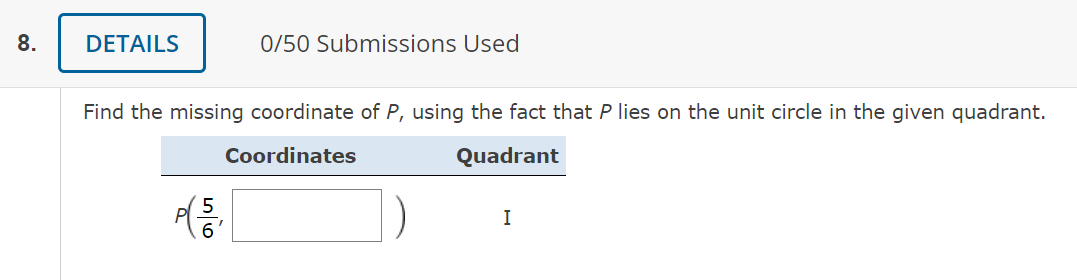 Solved 0/50 Submissions Used | Chegg.com