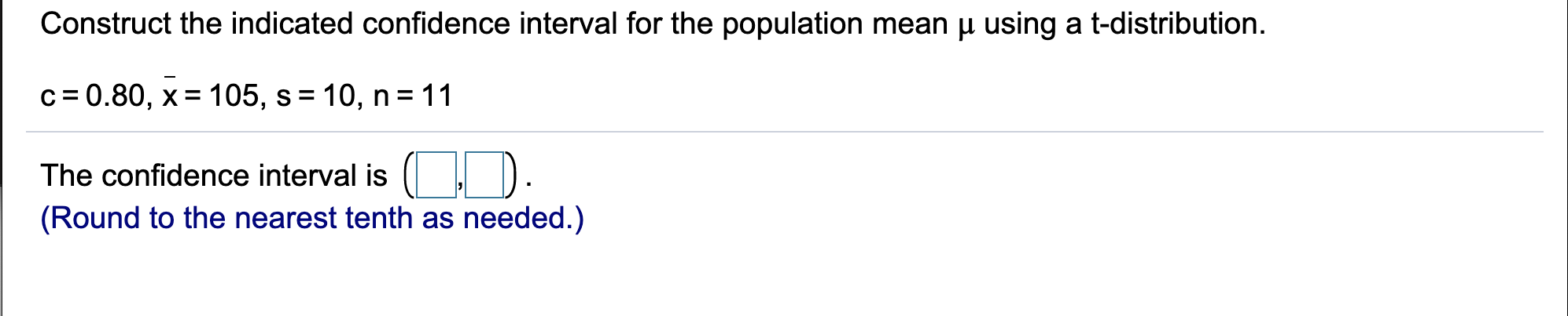 Solved Construct the indicated confidence interval for the | Chegg.com