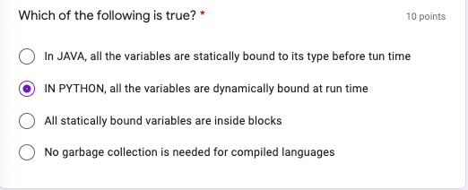 Solved In the JAVA language, the scope of a private variable | Chegg.com