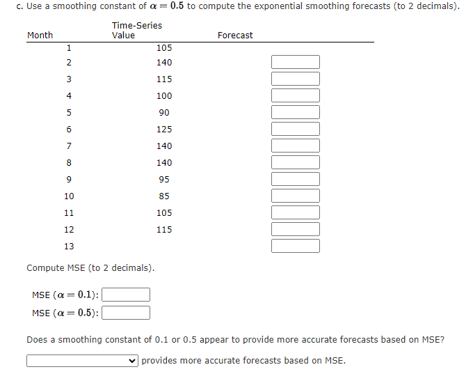 Solved a. Choose the correct time series plot for the | Chegg.com