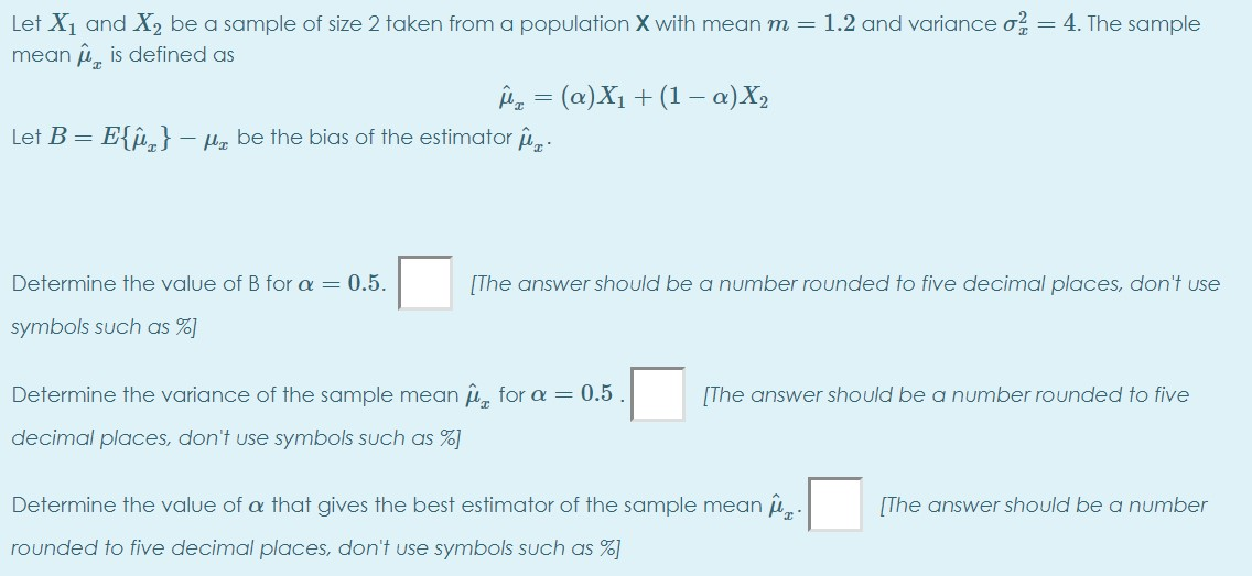 Solved Let X1 And X2 Be A Sample Of Size 2 Taken From A P Chegg Com