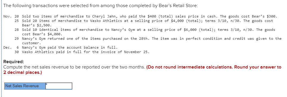 Solved The following transactions were selected from among 