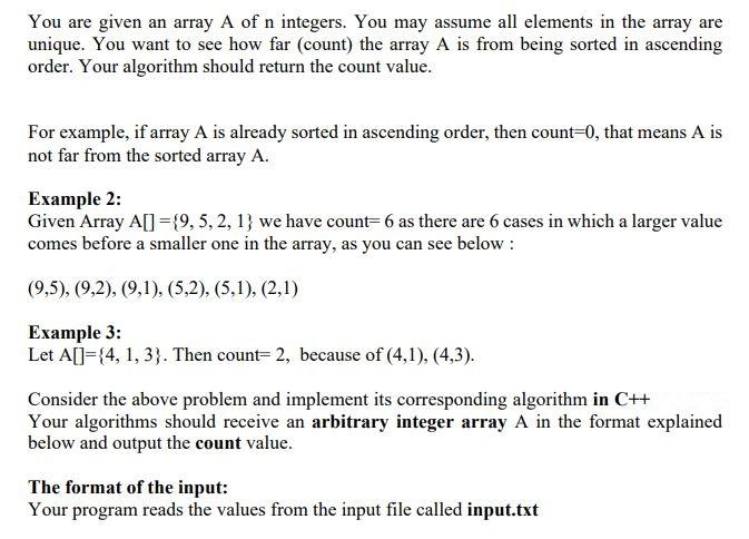Solved Code in C++: Write an iterative algorithm that | Chegg.com