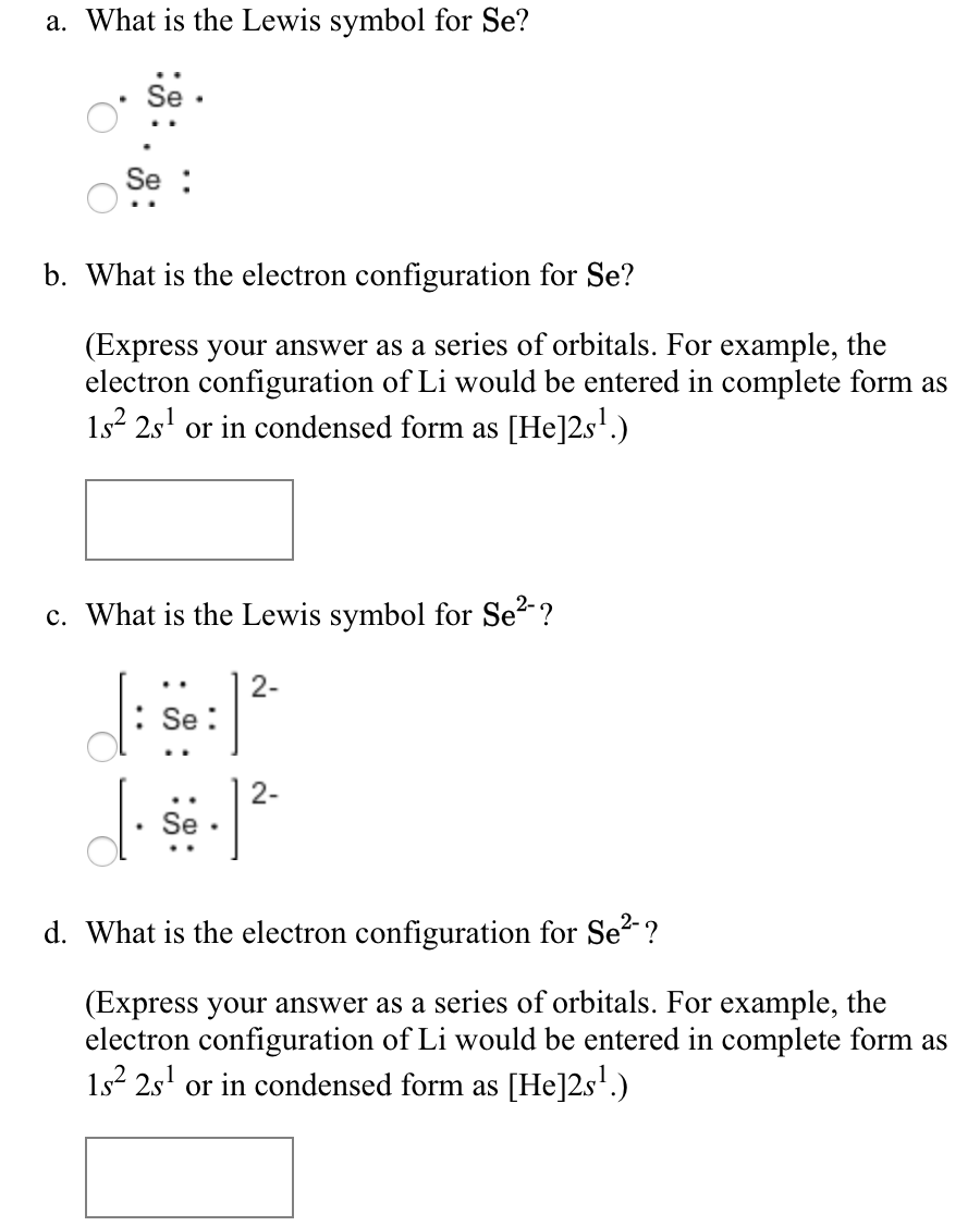 solved-a-what-is-the-lewis-symbol-for-se-o-se-se-b-chegg