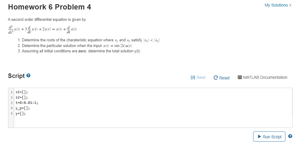 Solved I do have to submit these into matlab. So an | Chegg.com