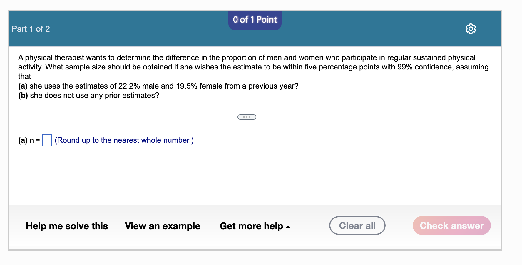 Solved A Physical Therapist Wants To Determine The | Chegg.com