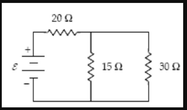 Solved What is the current in the 15-Ω resistor when ε = 9.0 | Chegg.com