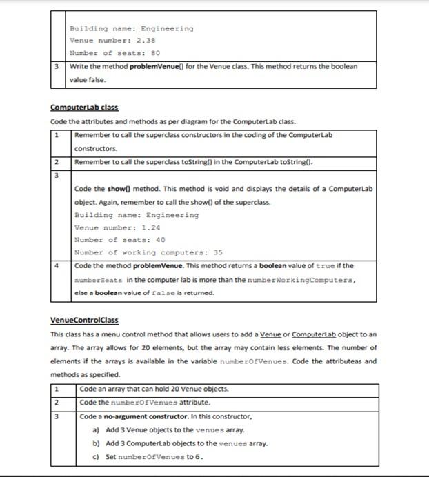 Solved Write The Java Classes as shown in the problem. | Chegg.com