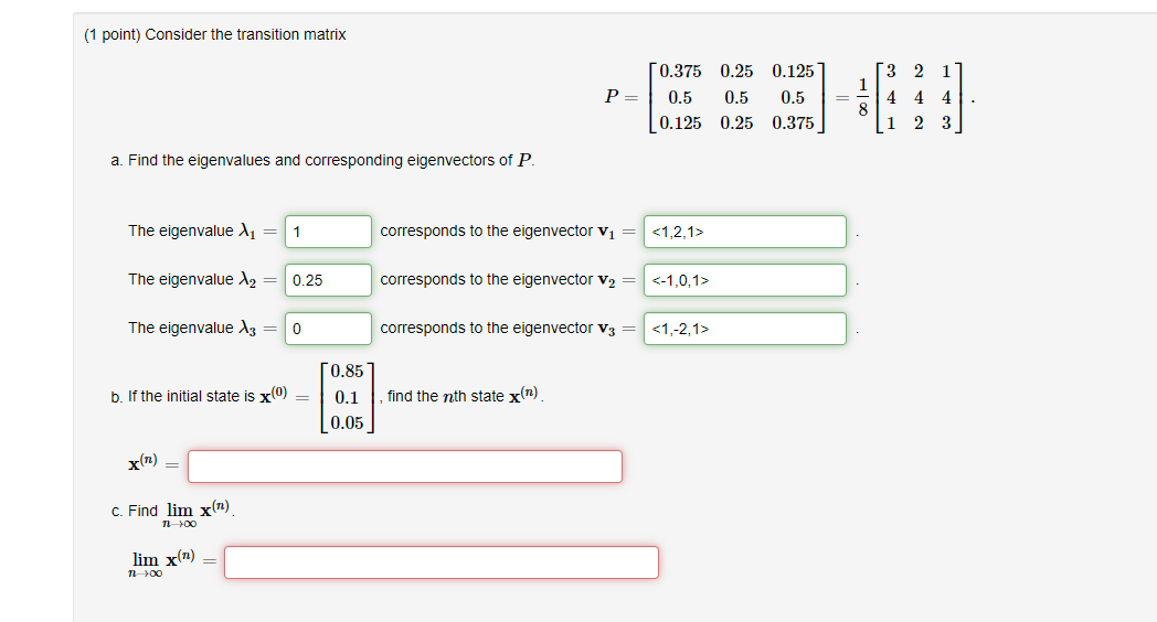 Solved Please tell me what to enter for part B and C and the | Chegg.com