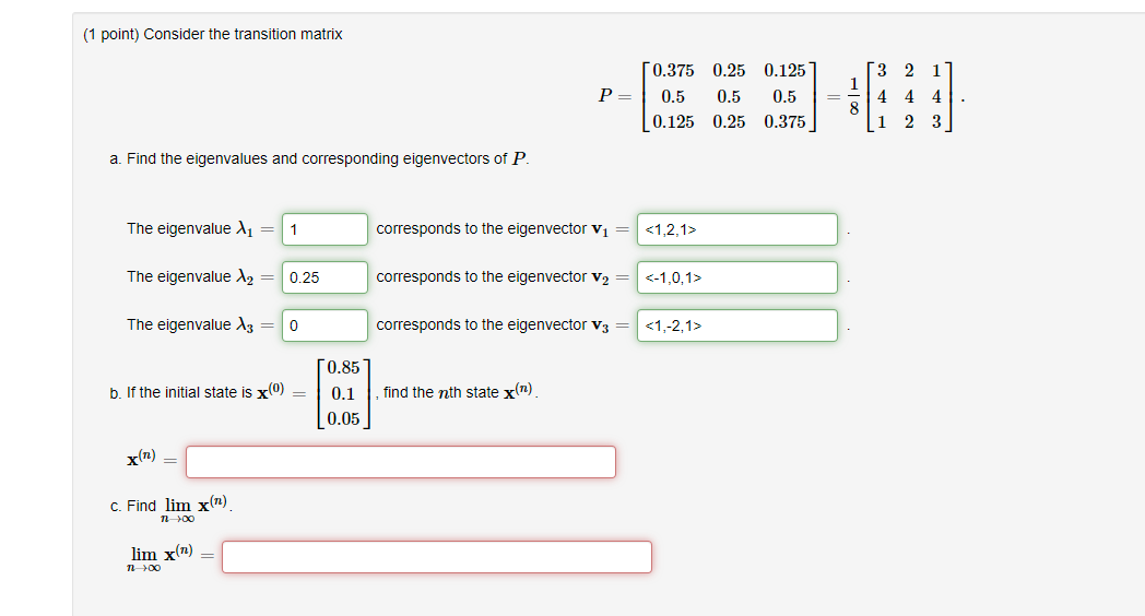 Solved Please Tell Me What To Enter For Part B And C And The | Chegg.com