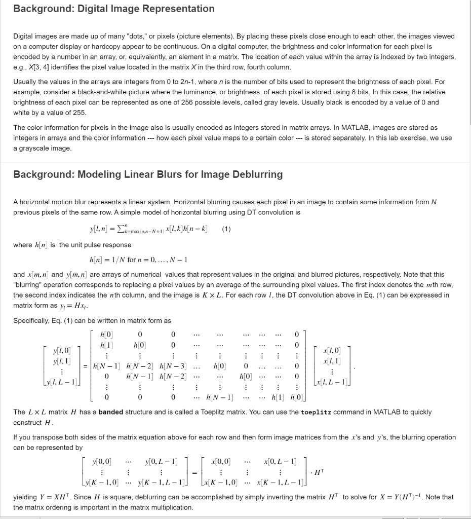 Background: Digital Image Representation Digital | Chegg.com