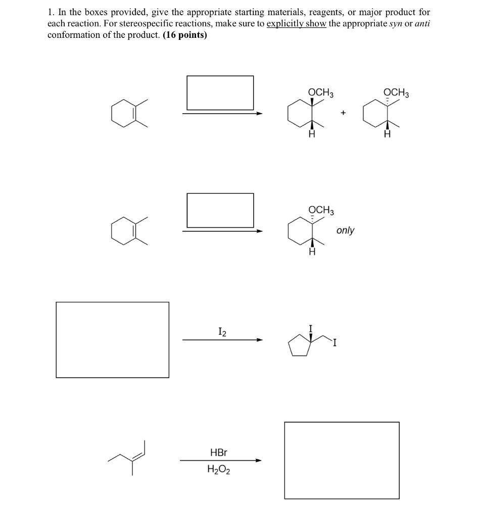 Solved 1. In the boxes provided, give the appropriate | Chegg.com