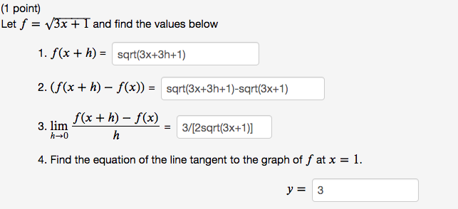 f(x) = sqrt(x - 3)