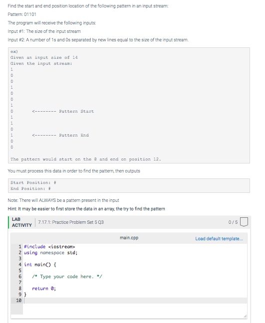 Solved Find the start and end pasition location of the | Chegg.com