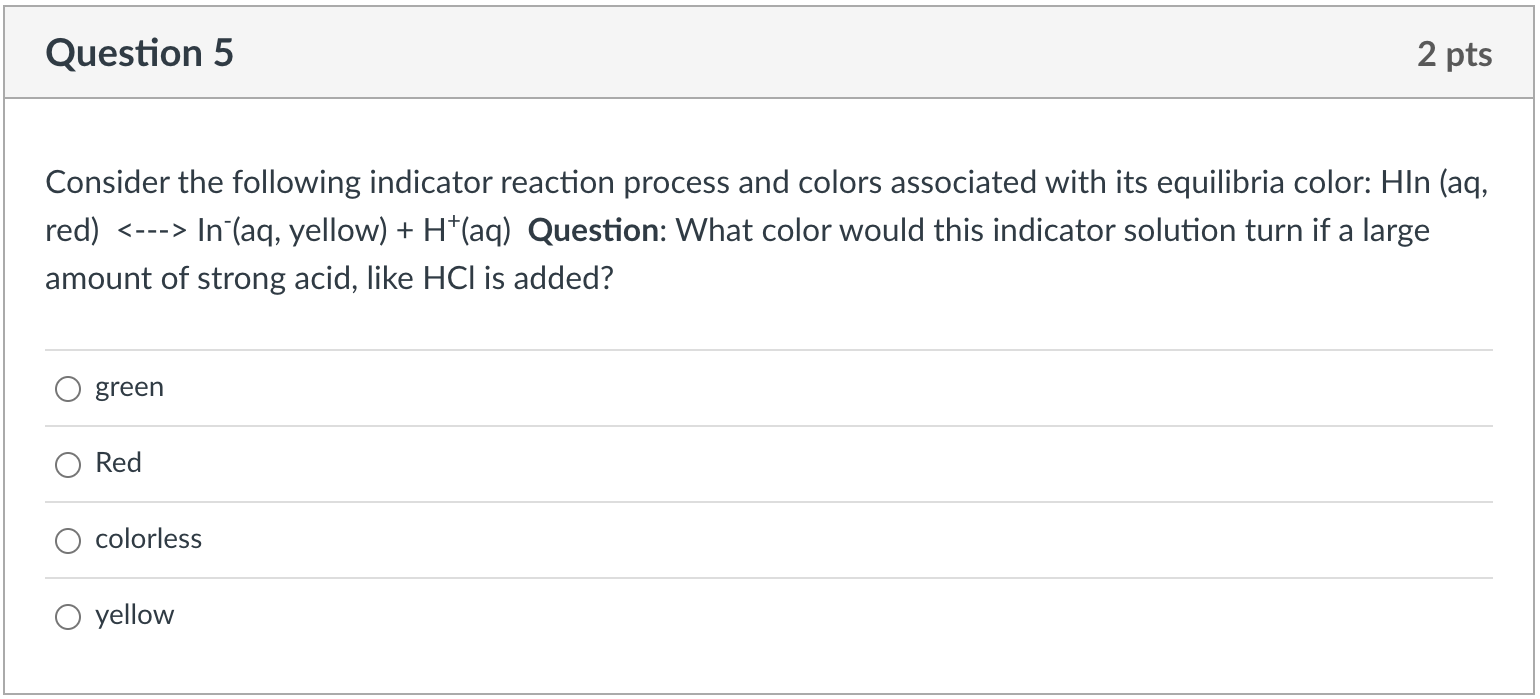 Solved Question 5 2 pts Consider the following indicator